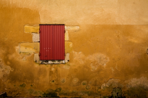 Red Window Shutter - Bergerac